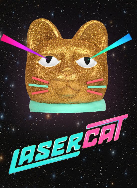 Joa Wong - Miami Artist laser cat pew pew