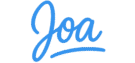 bold blue cursive joa design