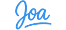 bold blue cursive joa design