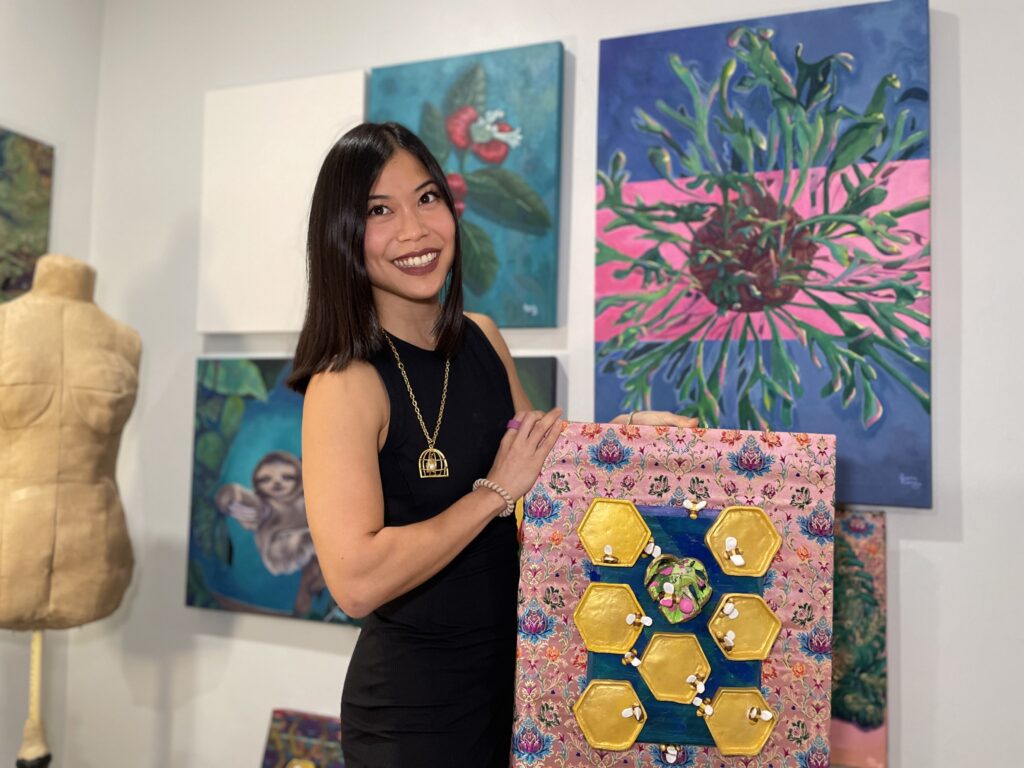 Joana Wong with Artwork
